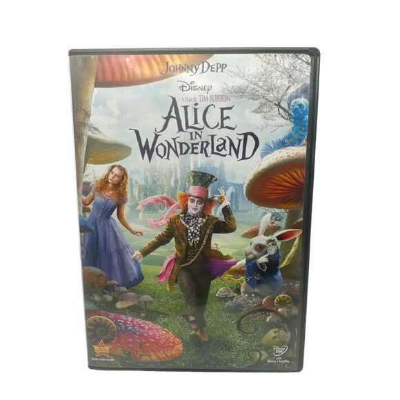 Disney Alice in Wonderland DVD 2010 Tim Burton Johnny Depp  Film Bonus Content - Picture 1 of 3